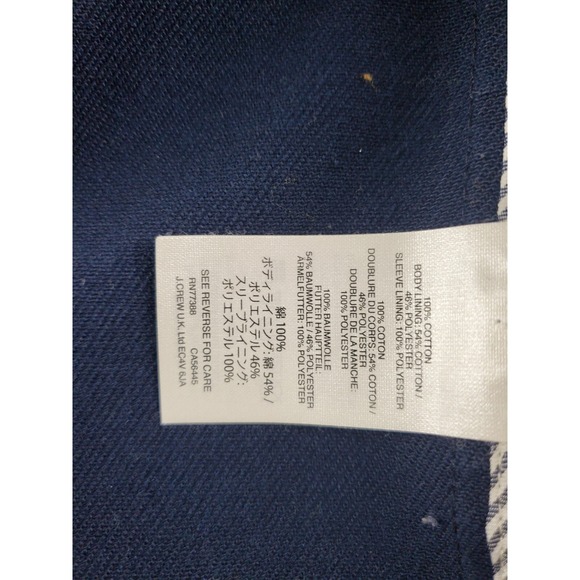 J. Crew Peacoat Womens 4 blue Navy Heavyweight Cotton Twill Double Breasted - Picture 7 of 13